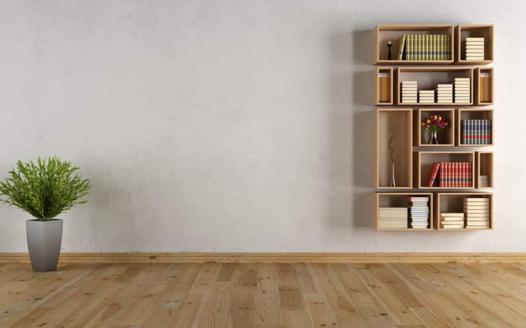 bookshelf in a room