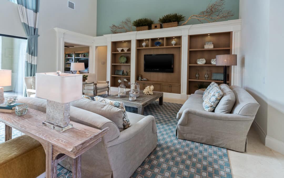 colorful carpet in living room